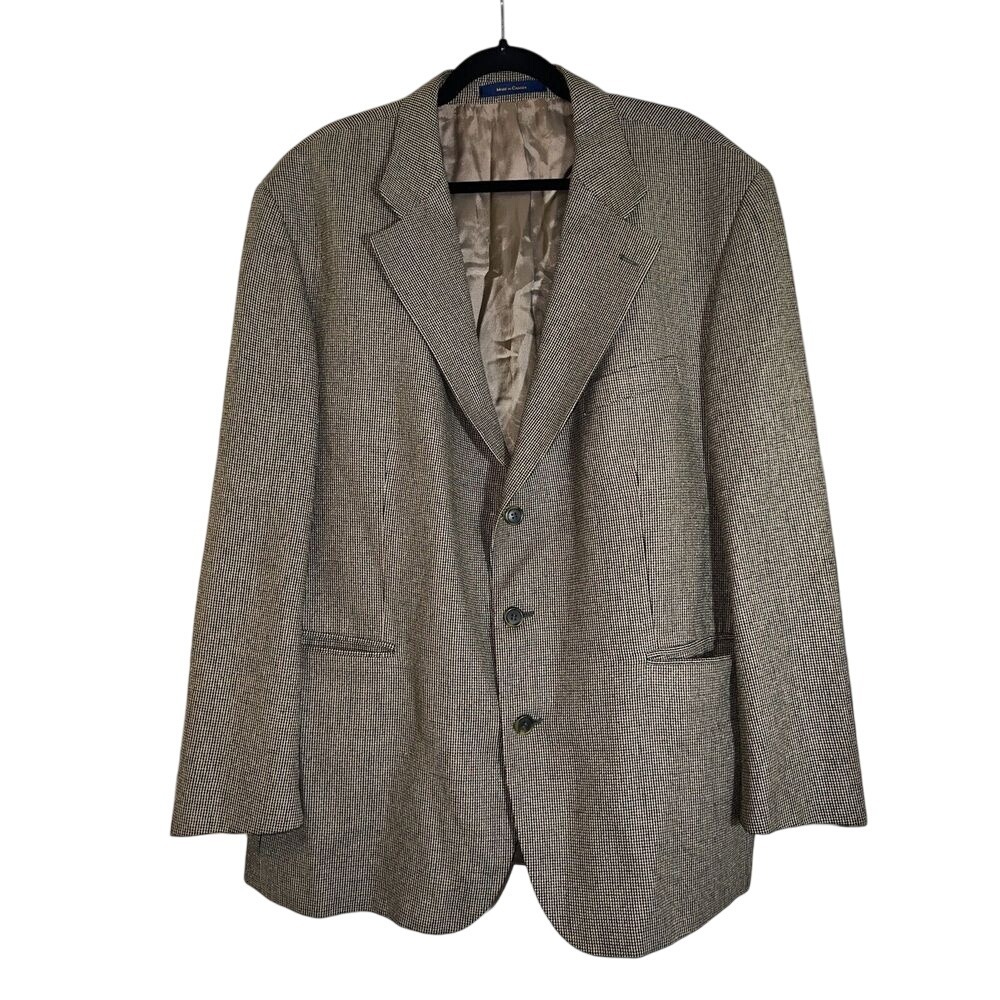 Chaps Ralph Lauren 48 R Wool Blazer Suit‎ Coat Canada RH90736 Tweed SALE